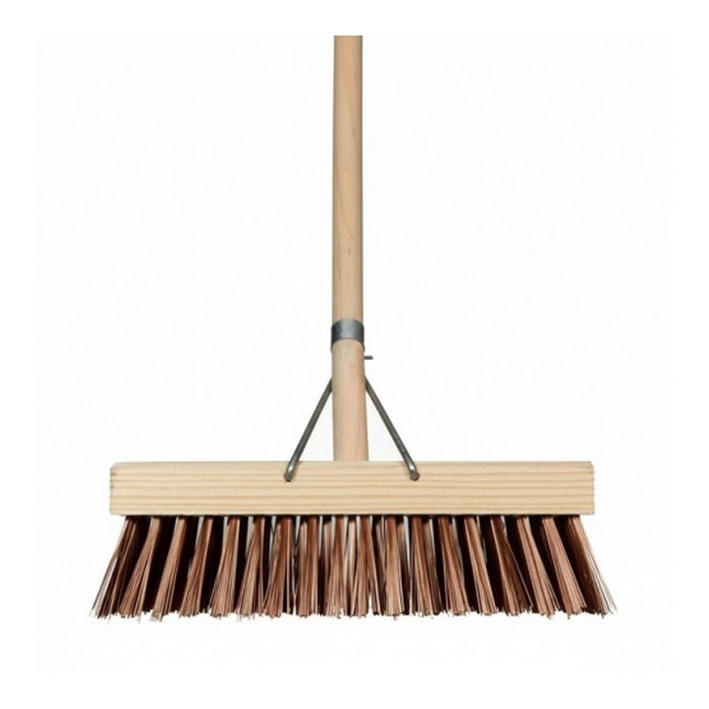 Broom 380Mm Broom Hard With Stick — 12 units