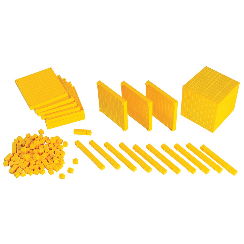 Base Ten Linking Set - Yellow - 161pcs Polybag