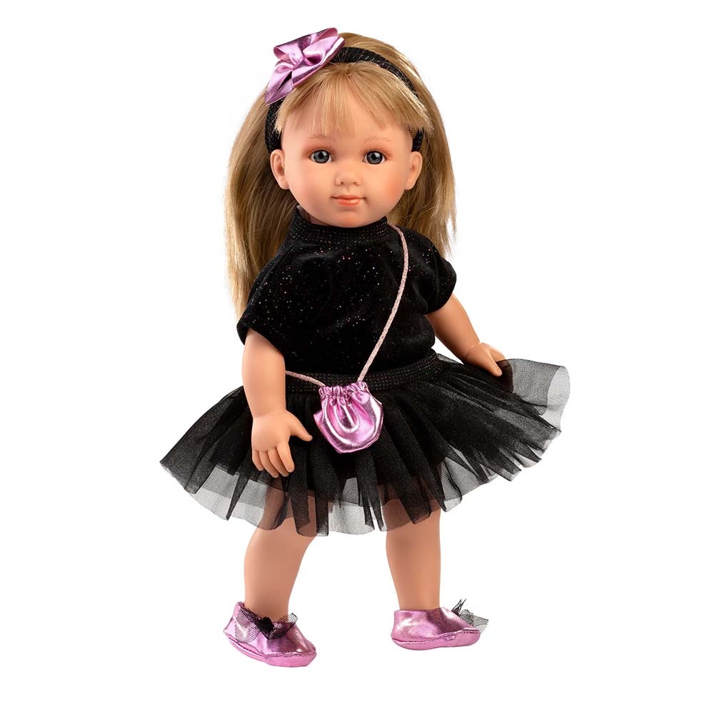Baby Girl Doll with Dress & Accessories: Elena - 35cm