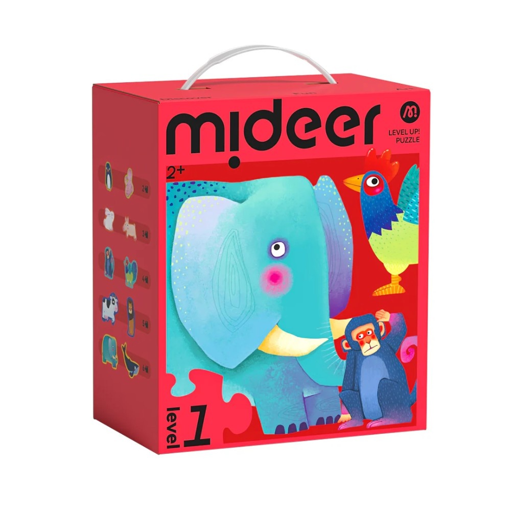 Level Up Jigsaw Puzzle for Kids - 10-in-1 - Level 1 Simple Animals