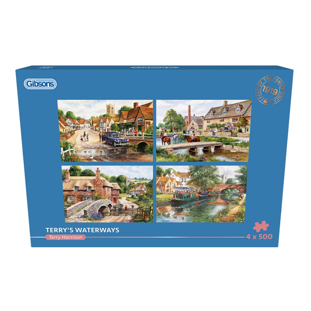 Gibsons - Terry's Waterways - 4 x 500 Piece Jigsaw Puzzles