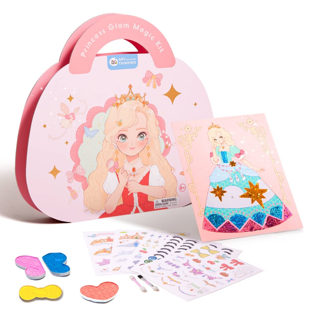 4-in-1 Makeup and Dress Up Arts & Crafts Book Set: Princess Glam
