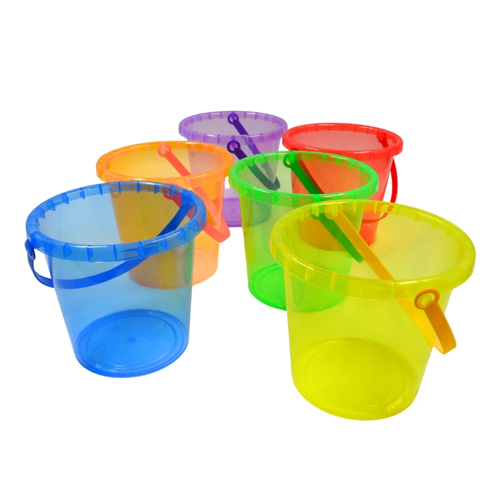 Translucent Buckets - Water Play Set - 2 Litre - 6pcs