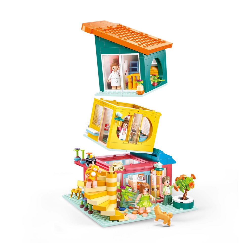 Sluban Building Set: Girls Dream - Jenga House - 571pcs