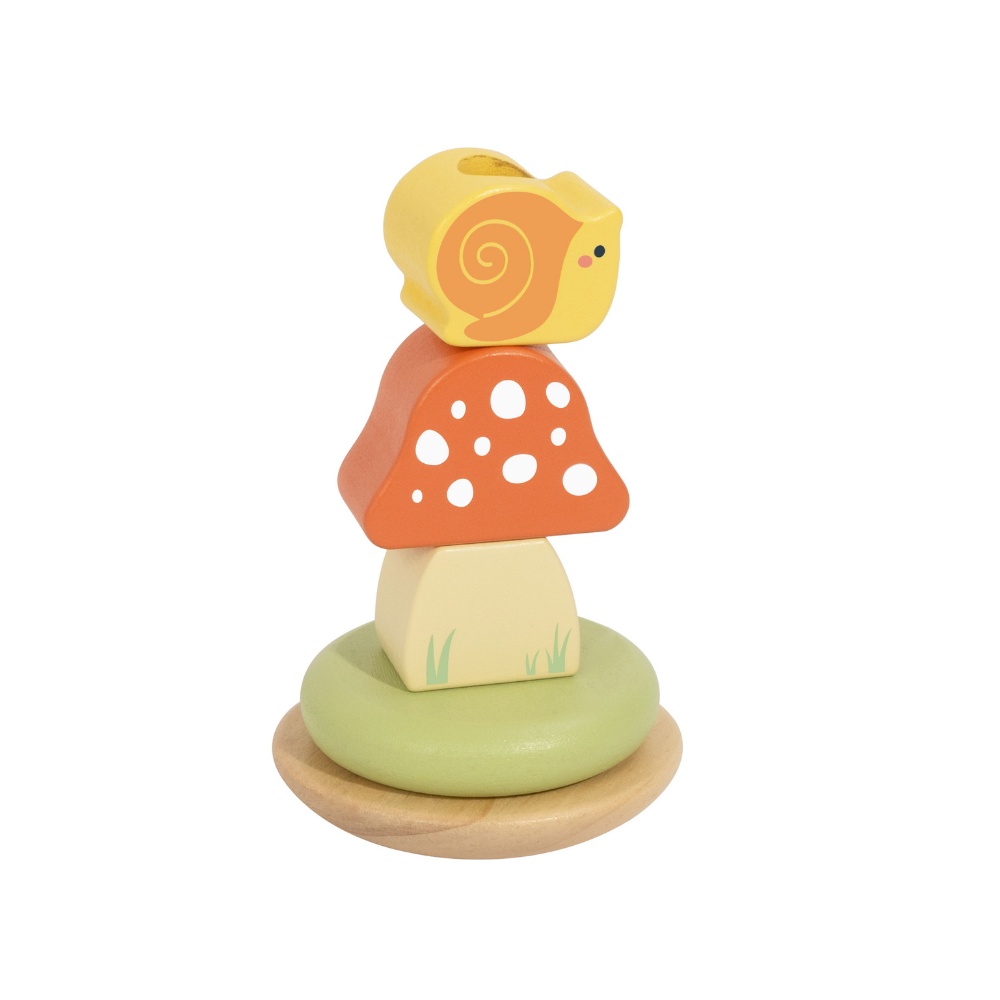 3-in-1 Wooden Toy Gift Set: Ladybug Pull-Along, Rattle and Stacking