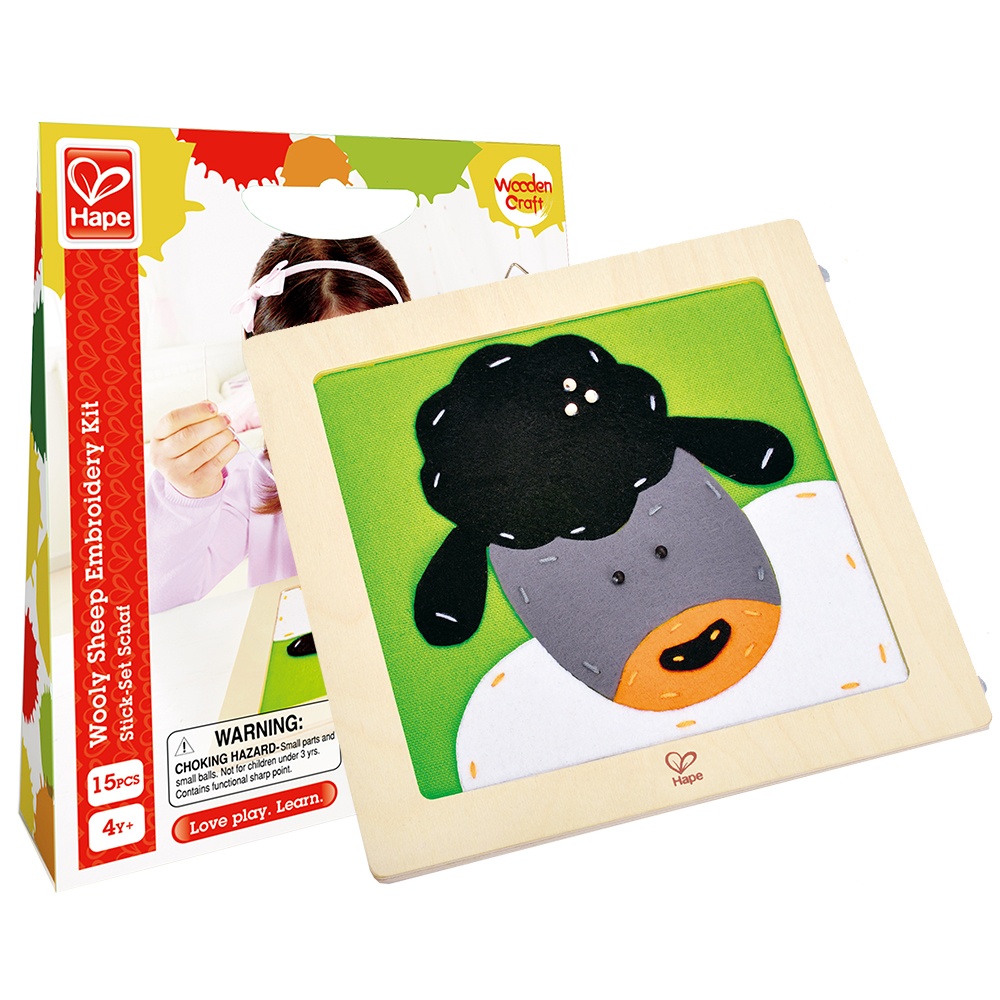 Hape - Arts & Crafts Embroidery Kit - Woolly Sheep -**
