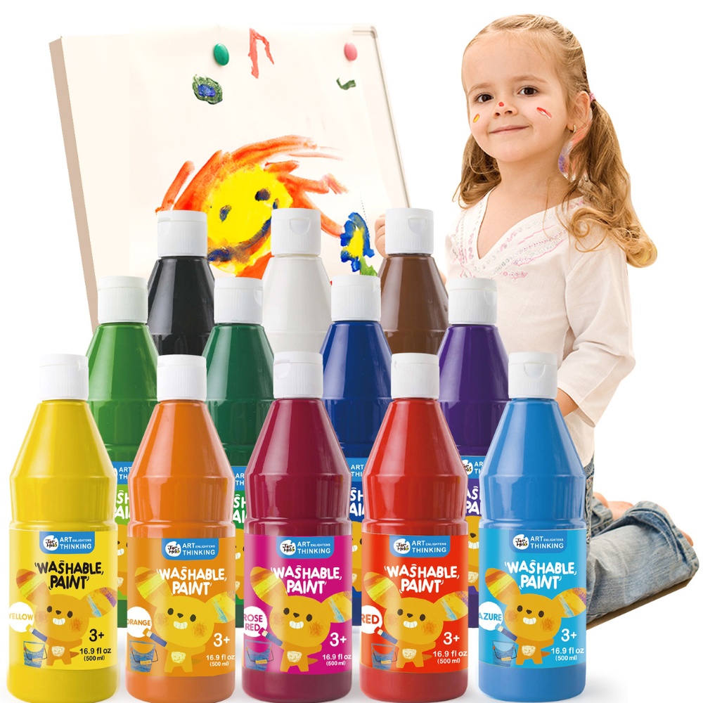 Washable Paint Set for Kids - Non-Toxic Tempera Paint