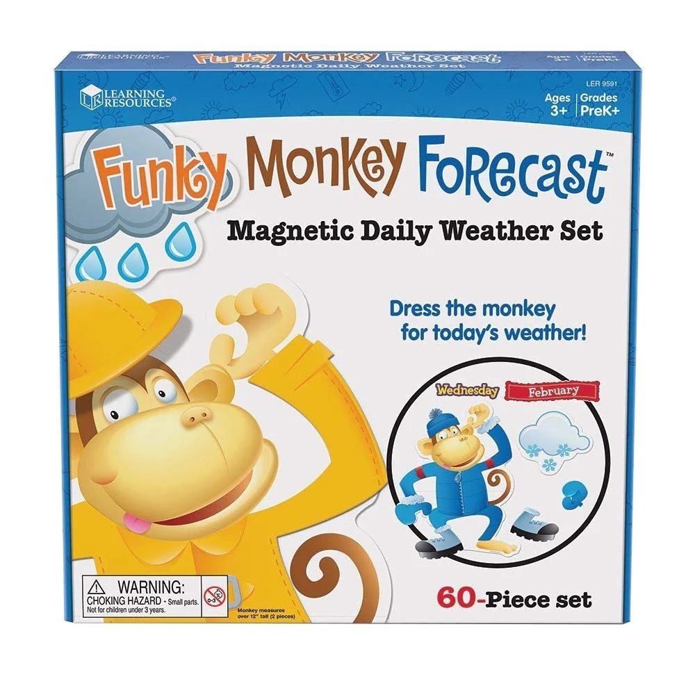 Learning Resources - Funky Monkey Forecast Magnetic Daily Weather Calendar
