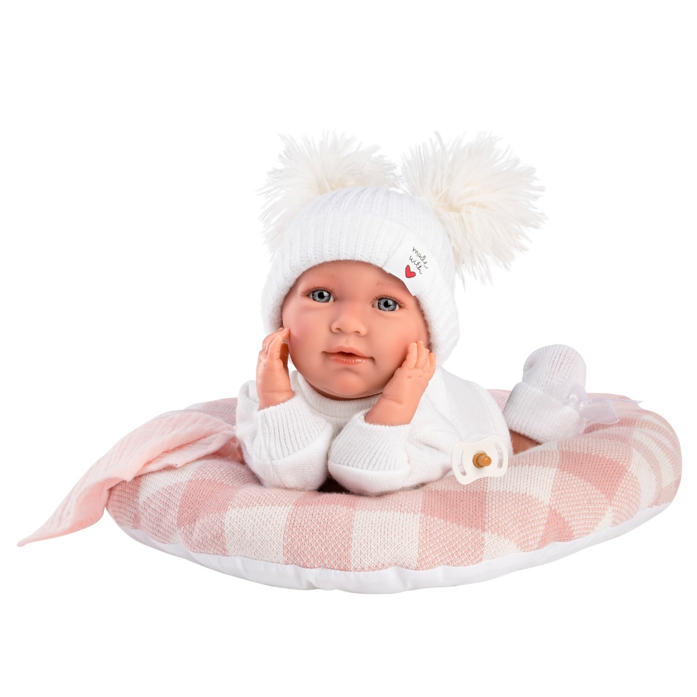 Baby Girl Doll with Clothing & Bed Cushion: Mimi - 42cm