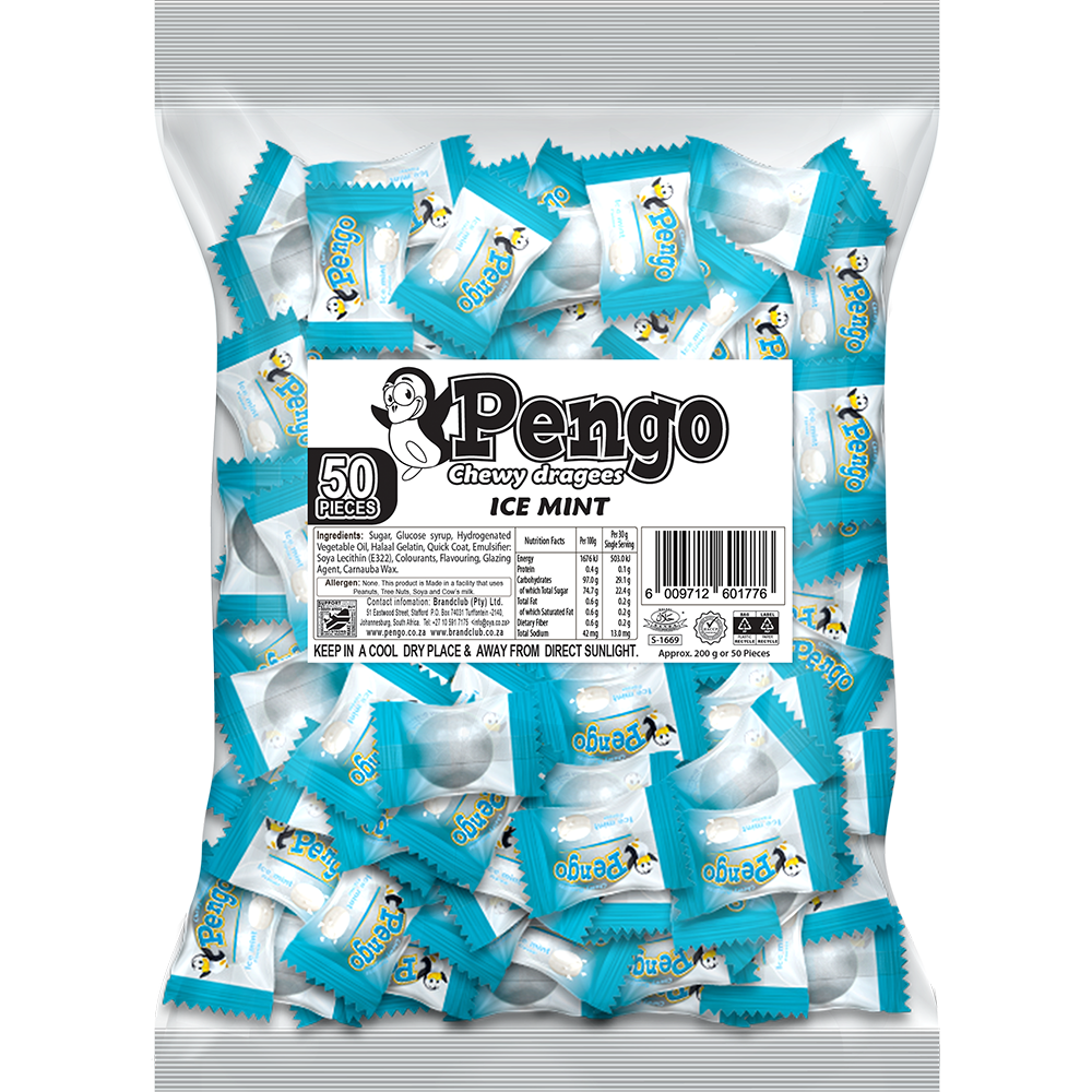 Pengo Chewy Dragee Ice Mint - Pack of 50