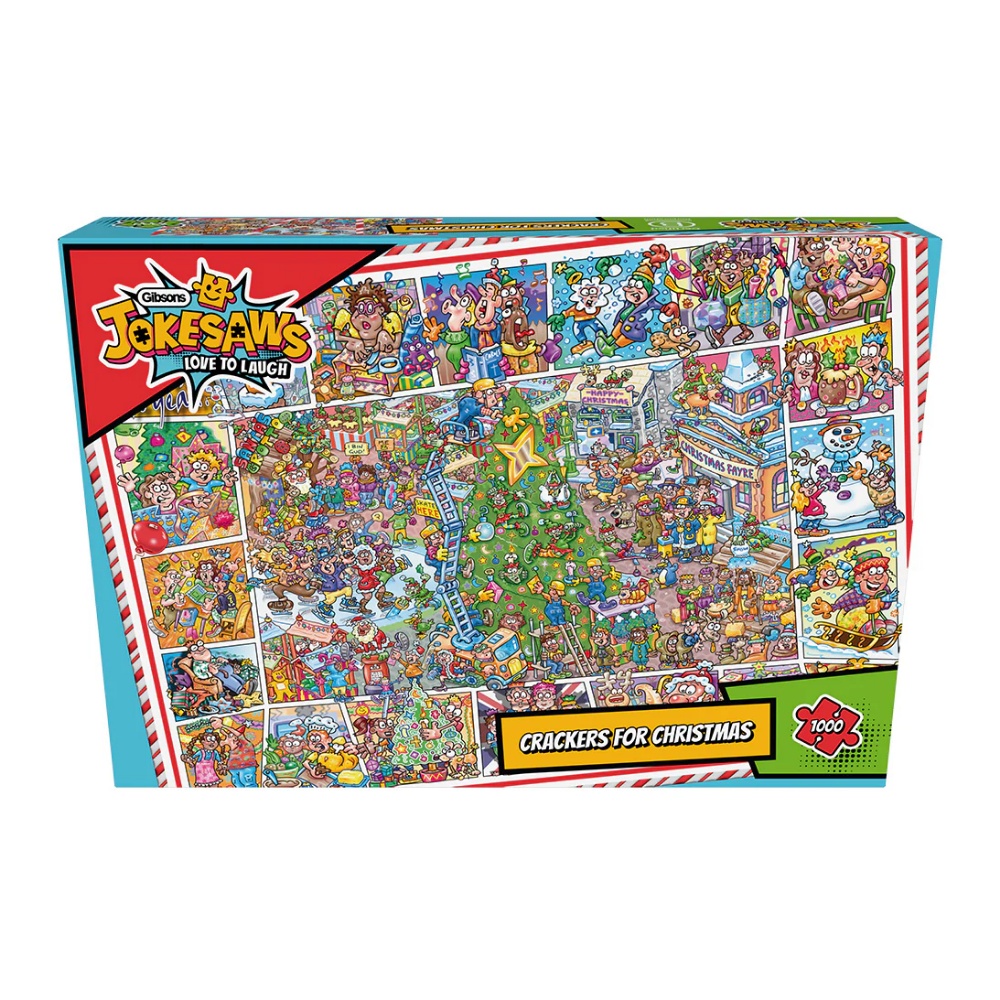 Gibsons - Jokesaws: Crackers for Christmas - 1000 Piece Jigsaw Puzzle