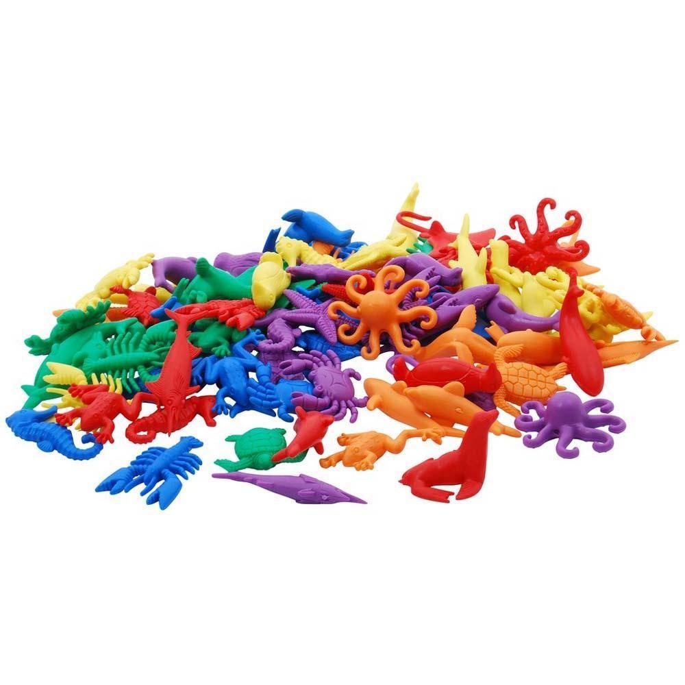 Multi-Coloured Aquatic Counters, Activity Cards and Tweezers