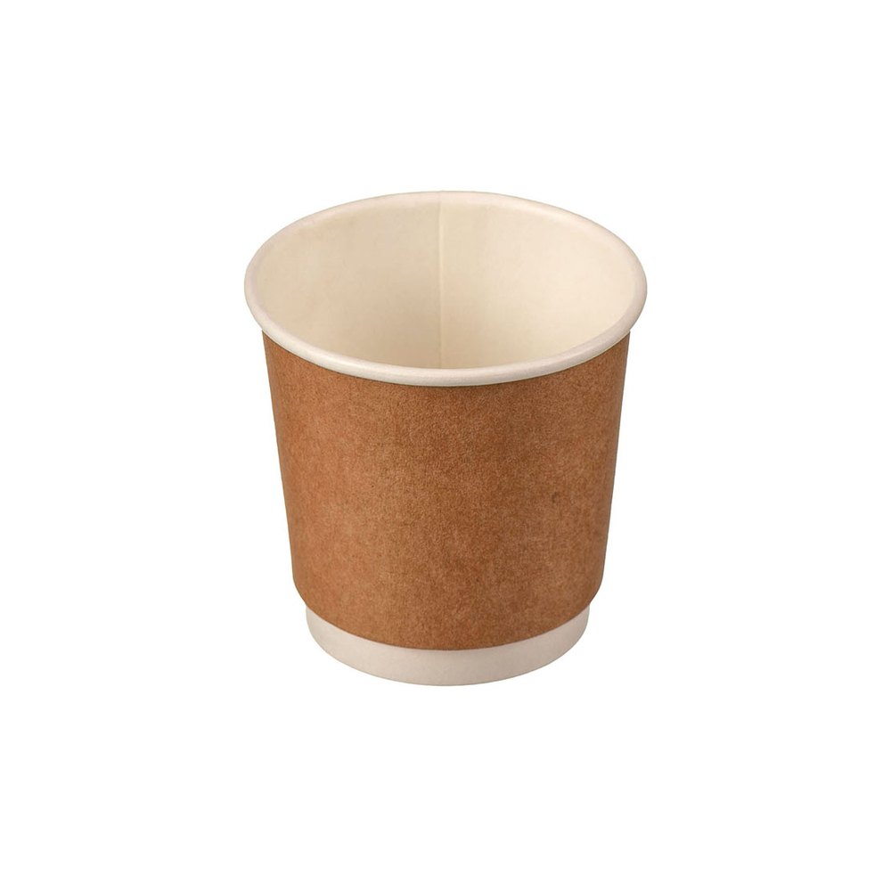 Unbranded Kraft Double Wall Espresso Cups - 500 x 118ml Cups