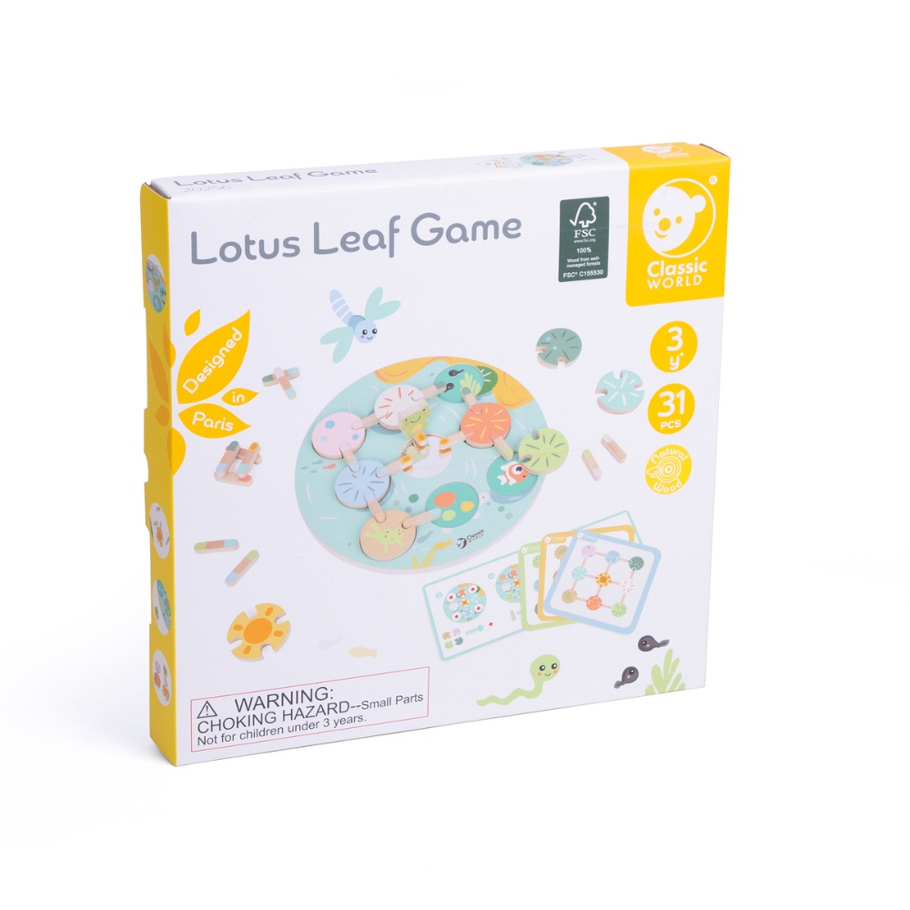Lotus Leaf Game - Wooden Colour & Shape Matching Toy - 31pcs