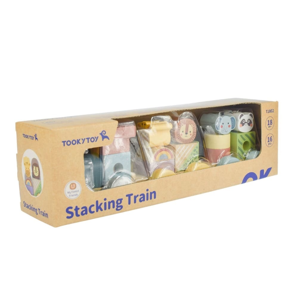 Wooden Stacking Train - Forest Friends - Set of 16