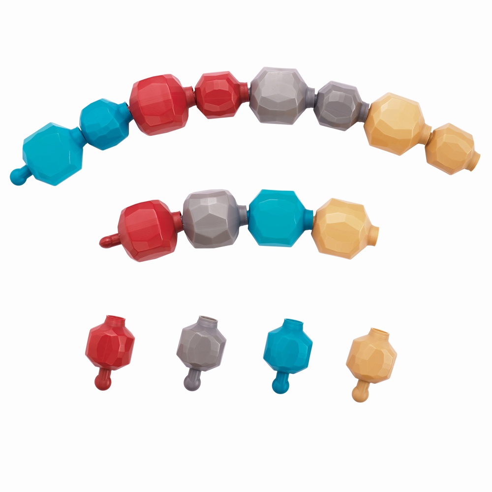 Linking Rocks - 4 Colours & 2 Sizes - Activity Guide - 16pcs