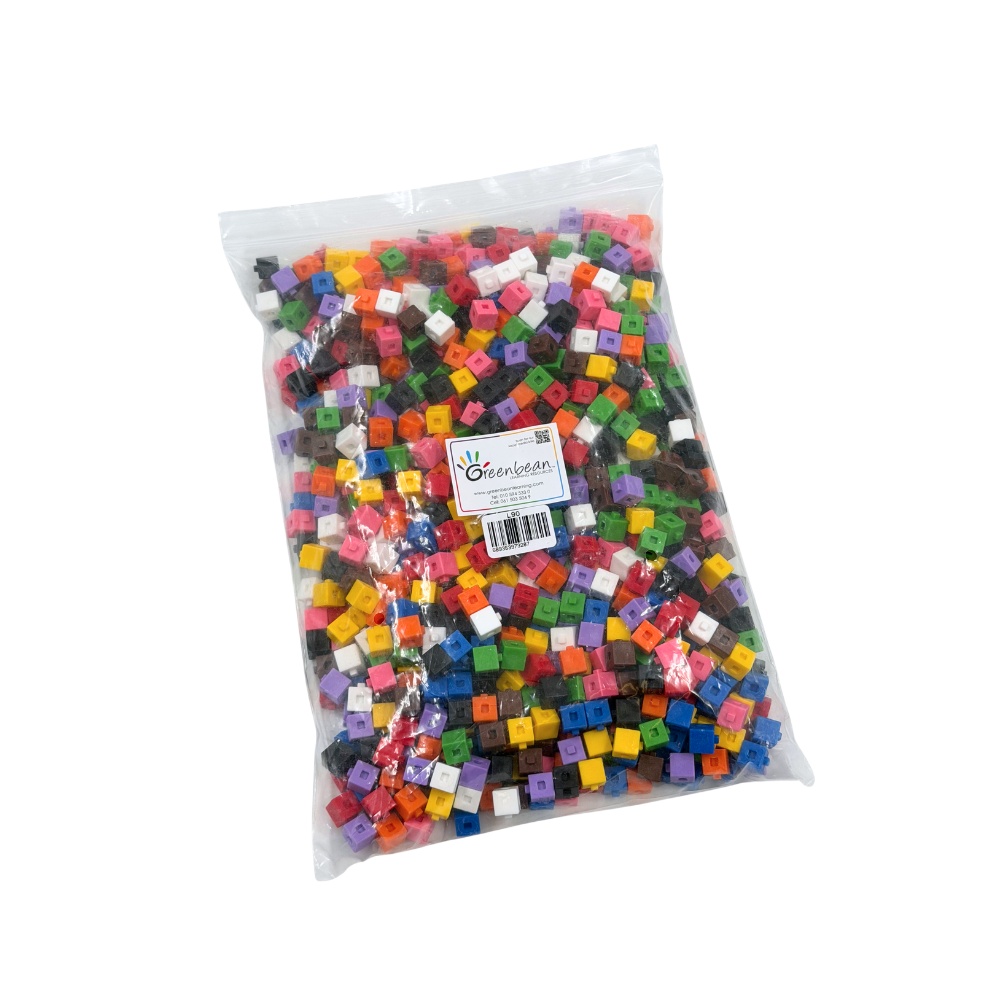 1cm Interlocking Cubes 1000pcs - Maths Counting Manipulatives
