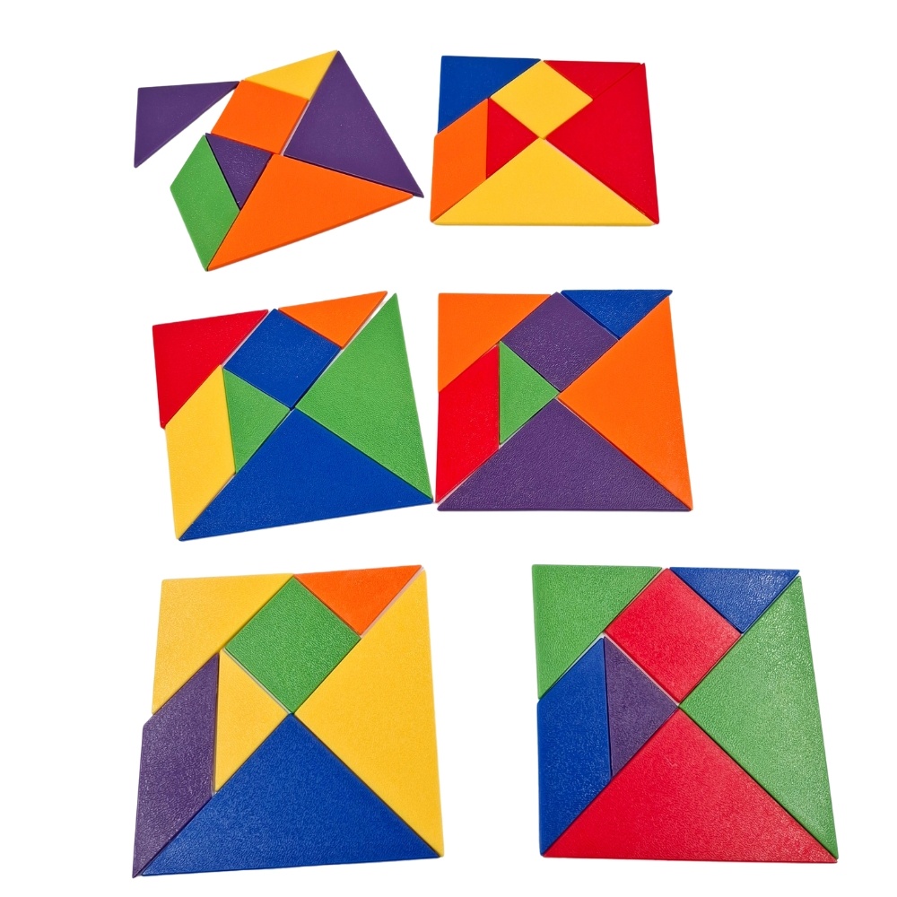 Geometric Puzzle Set – 6 Colours – 168pcs