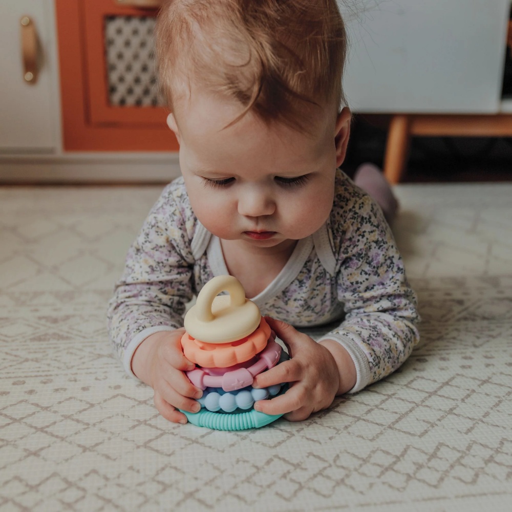 Rainbow Wobble Stacker Silicone Toy – Pastel