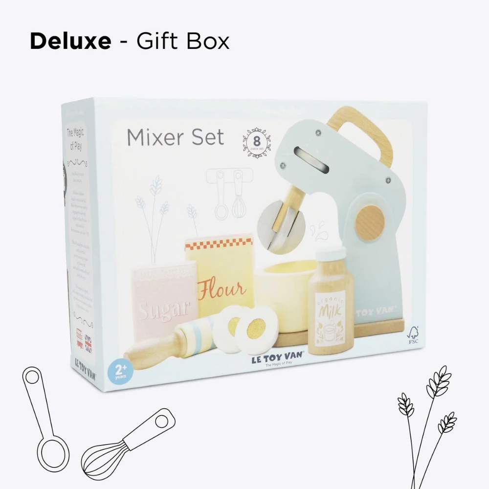 Wooden Bakers Mixer Set - 8pcs