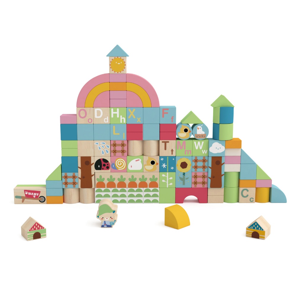 Play & Learn - Rainbow Garden Set - 100pcs