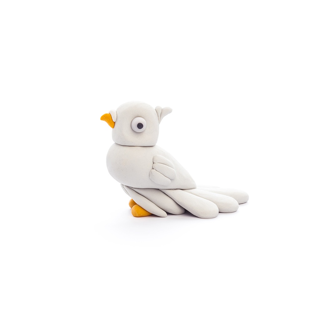 Modelling Air-Dry Clay with Fun Interactive App - Pheasant, Ara Parrot, Dove, Series Birds, 6 cans