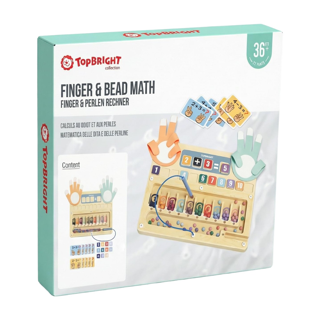 2-in-1 Magnetic Bead Maze & Finger Counting Maths Toy