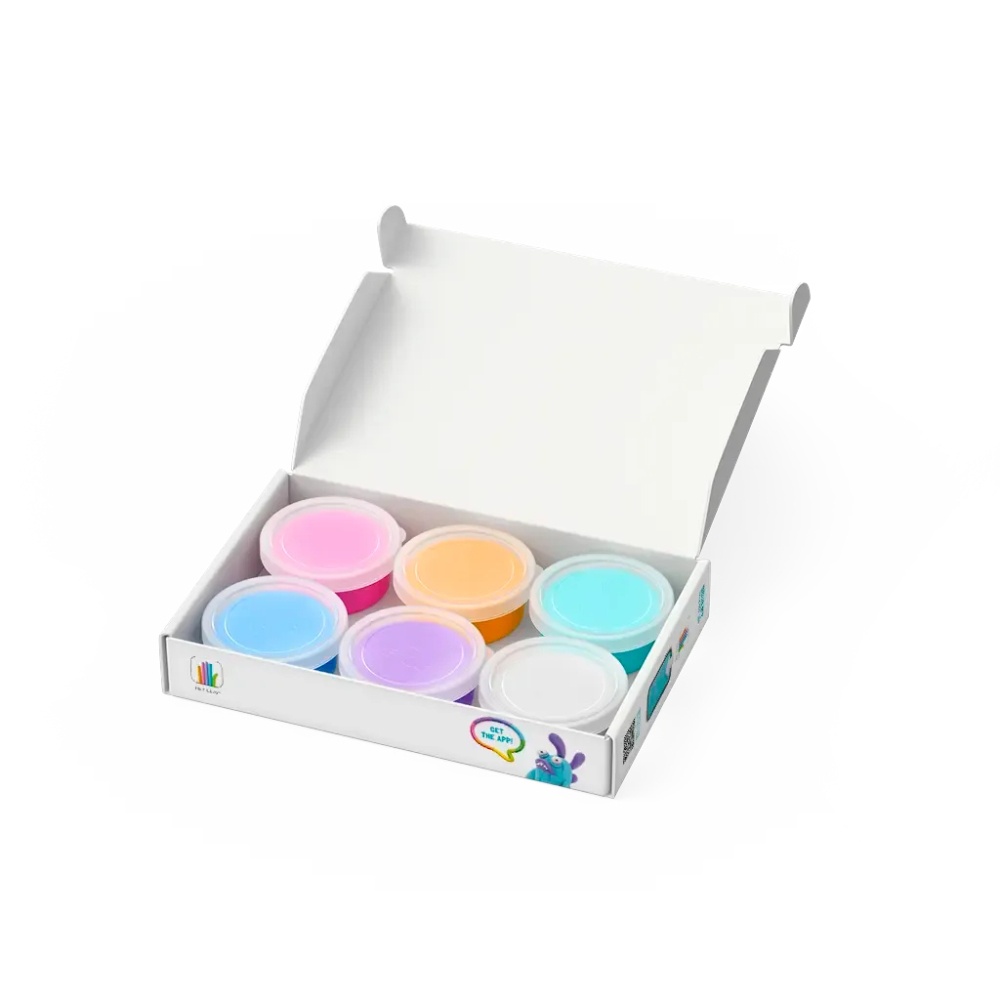 Modelling Air-Dry Clay with Fun Interactive App - Drop, Violet, Fishka, Series Beasts, 6 cans