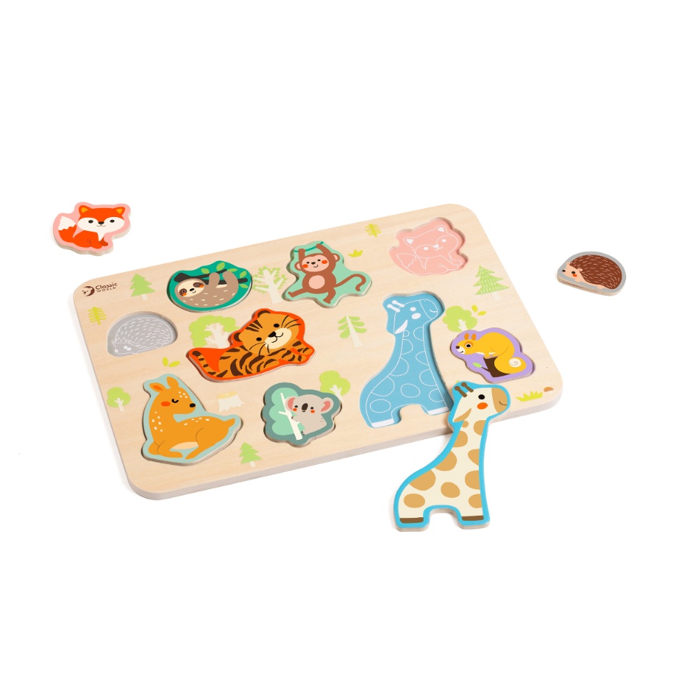 Wooden Puzzle - Animals - 10pcs