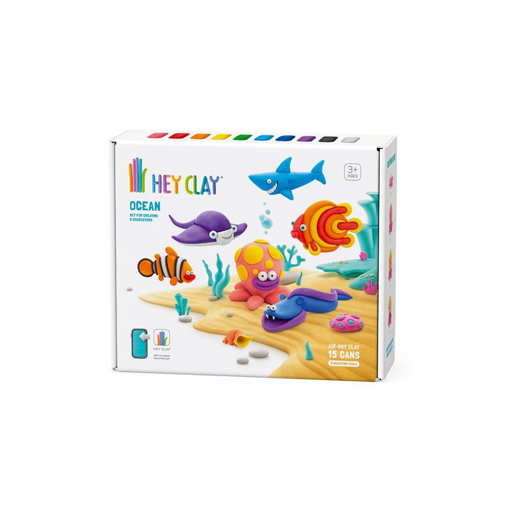 Modelling Air-Dry Clay with Fun Interactive App - Ocean, 15 cans