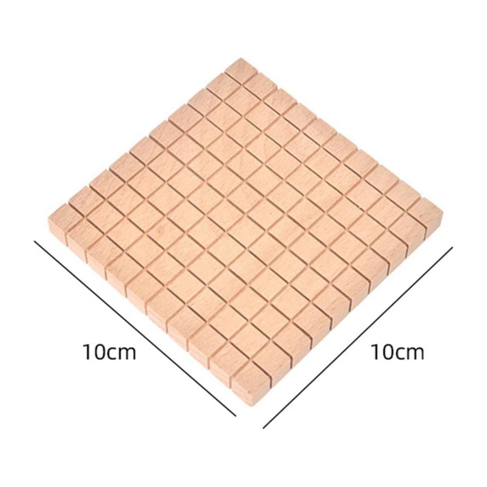 Wooden Base Ten Blocks - Maths Manipulative - 121pcs