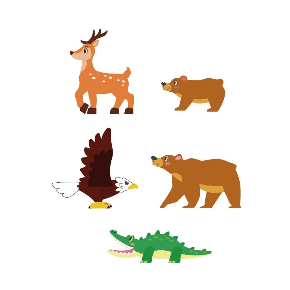 Magnetic Tiles - Forest Animals Set - 30 Pieces