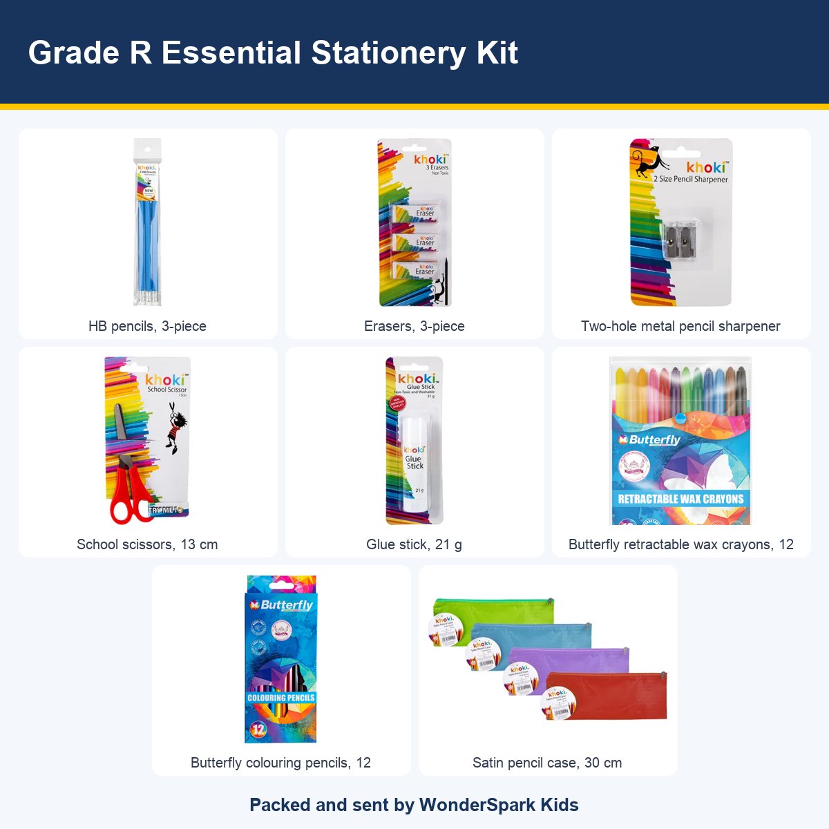 WonderSpark Kids Grade R Essential Stationery Kit