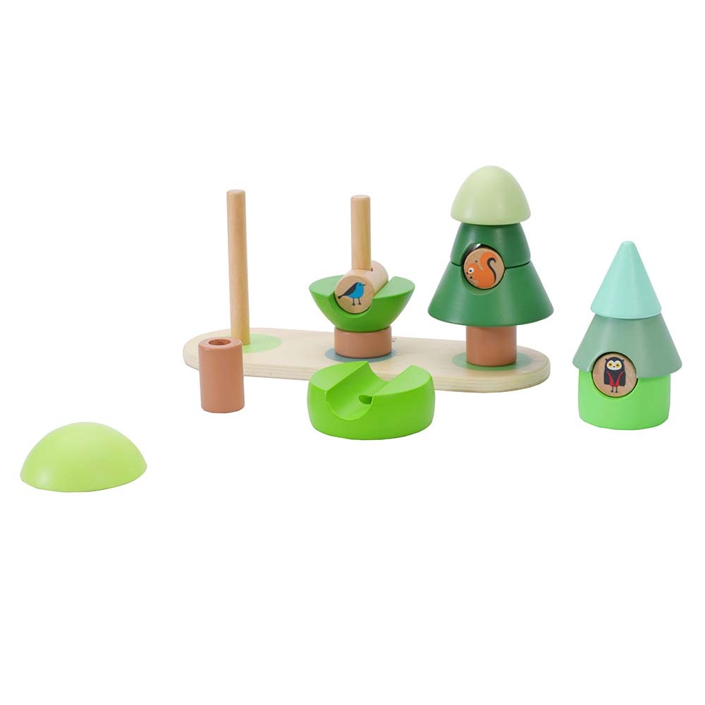Wooden Stacking Toy - Little Forest - 16pcs
