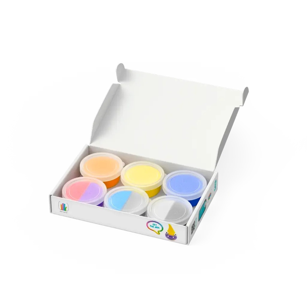 Modelling Air-Dry Clay with Fun Interactive App - Worm, Ginger, Yollo, Series Beasts, 6 cans