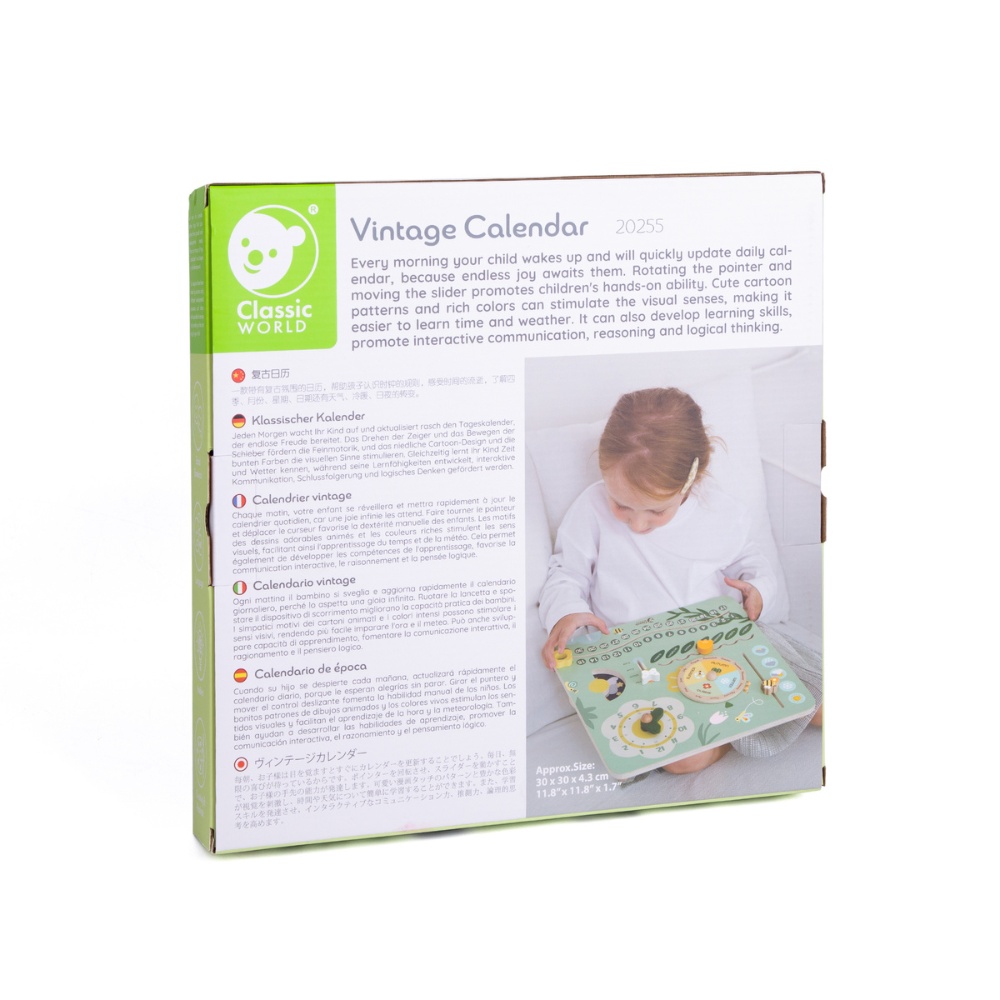 Vintage Wooden Calendar