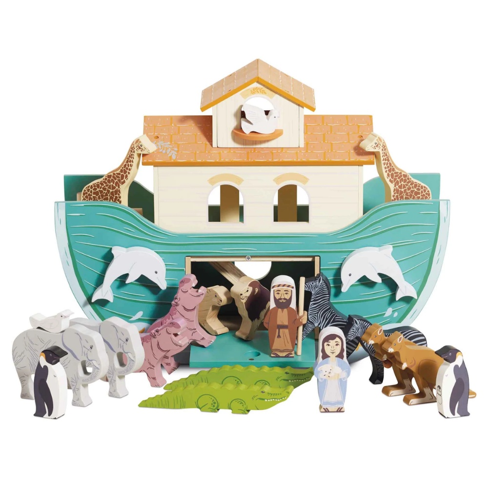 Noah's Great Wooden Ark & Animals - 23pcs
