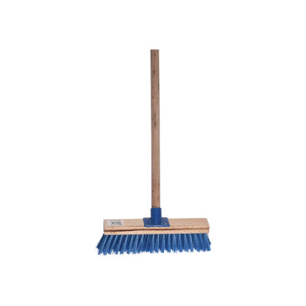 Broom 380Mm Plat Stiff With Stick — 12 units