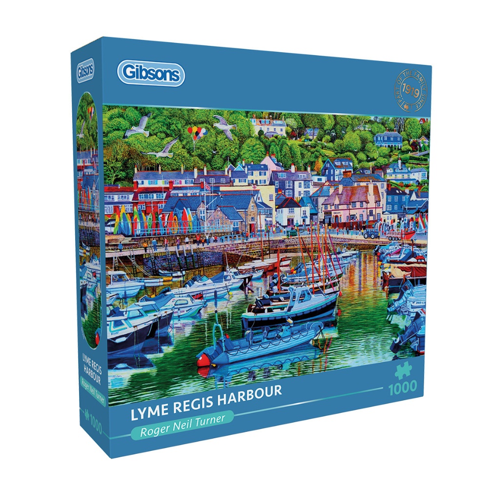 Gibsons - Lyme Regis Harbour - 1000 Piece Jigsaw Puzzle