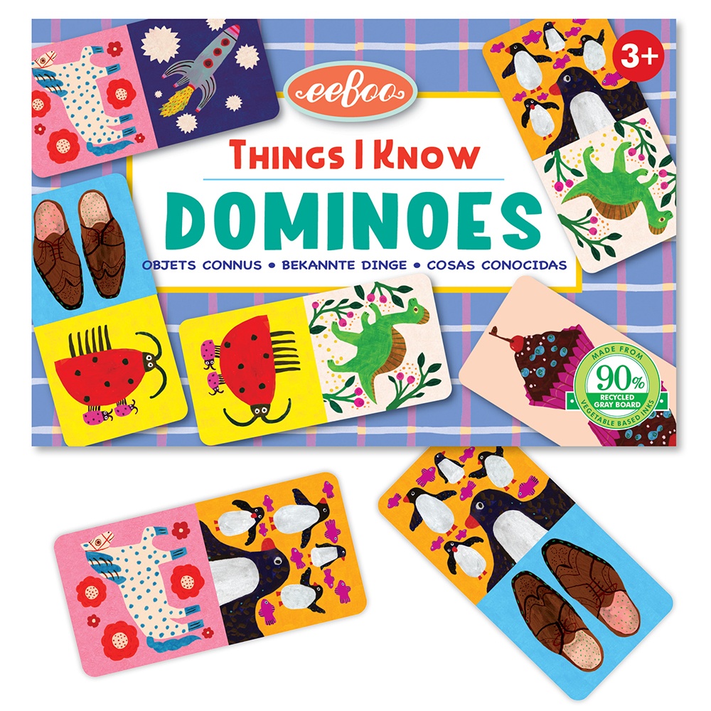 eeBoo - Things I Know Dominoes - Educational Matching Game for Kids -**