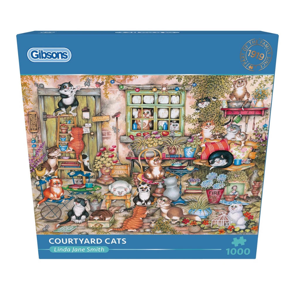 Gibsons - Courtyard Cats - 1000 Piece Jigsaw Puzzle