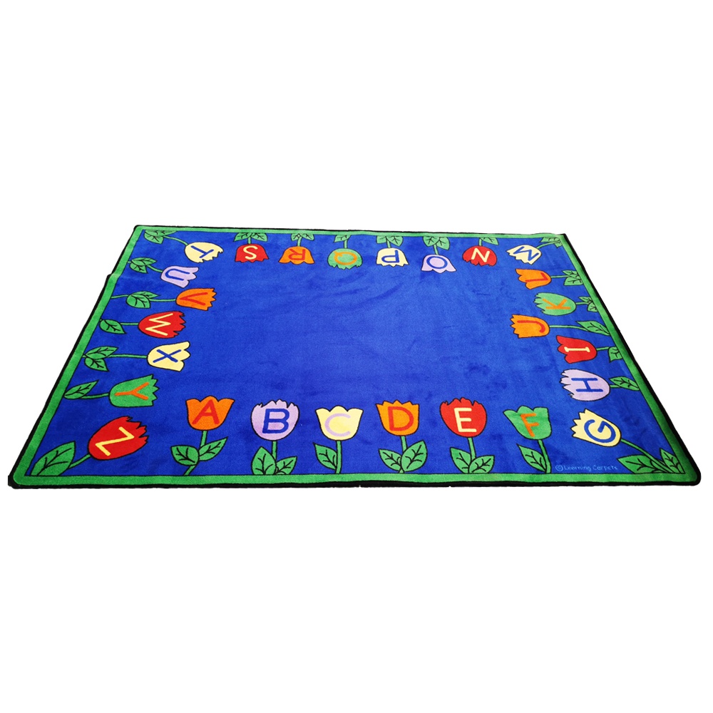 Learning Classroom Carpets - Tulips Alphabet Garden - Rectangle - 257 x 178 cm