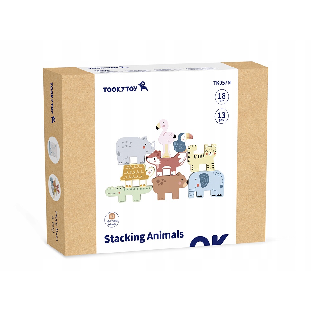 Wooden Stacking Animals Activity Toy