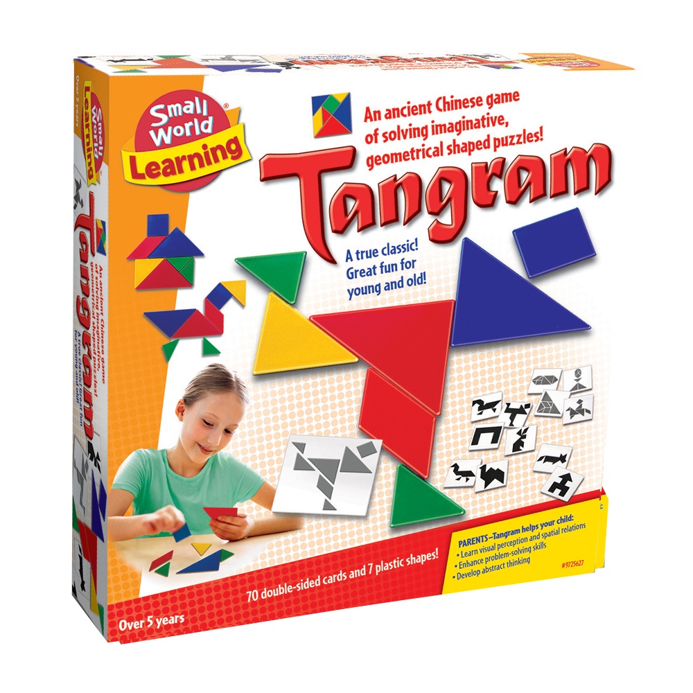 Small World Toys - Tangram - Puzzle Solving Game - 77pcs -**