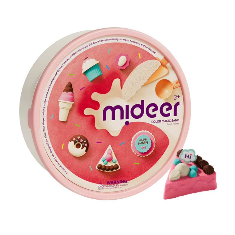 Sweet Treat Magic Sand Play Set: 1kg Kinetic Sand with Sensory Bin, Moulds & Tools