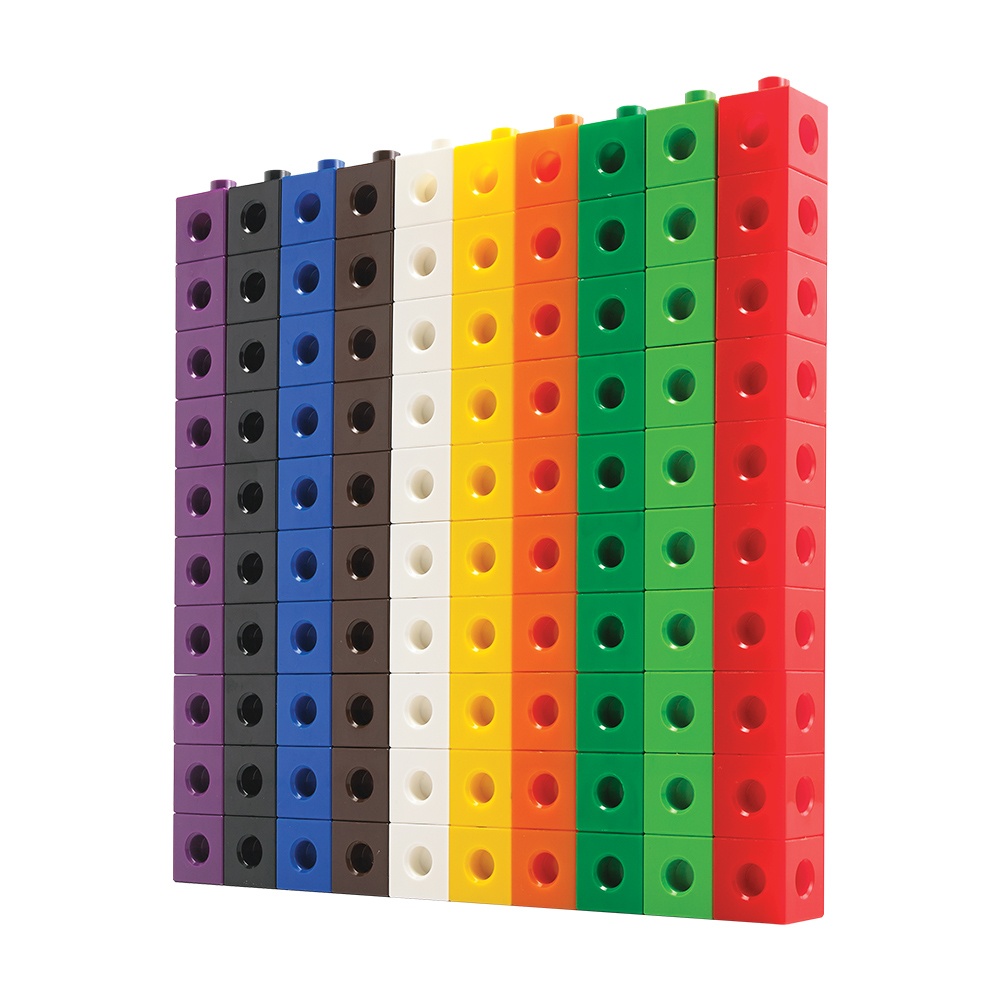 Linking Cubes - 2cm - 10 Colours - 100pcs Polybag
