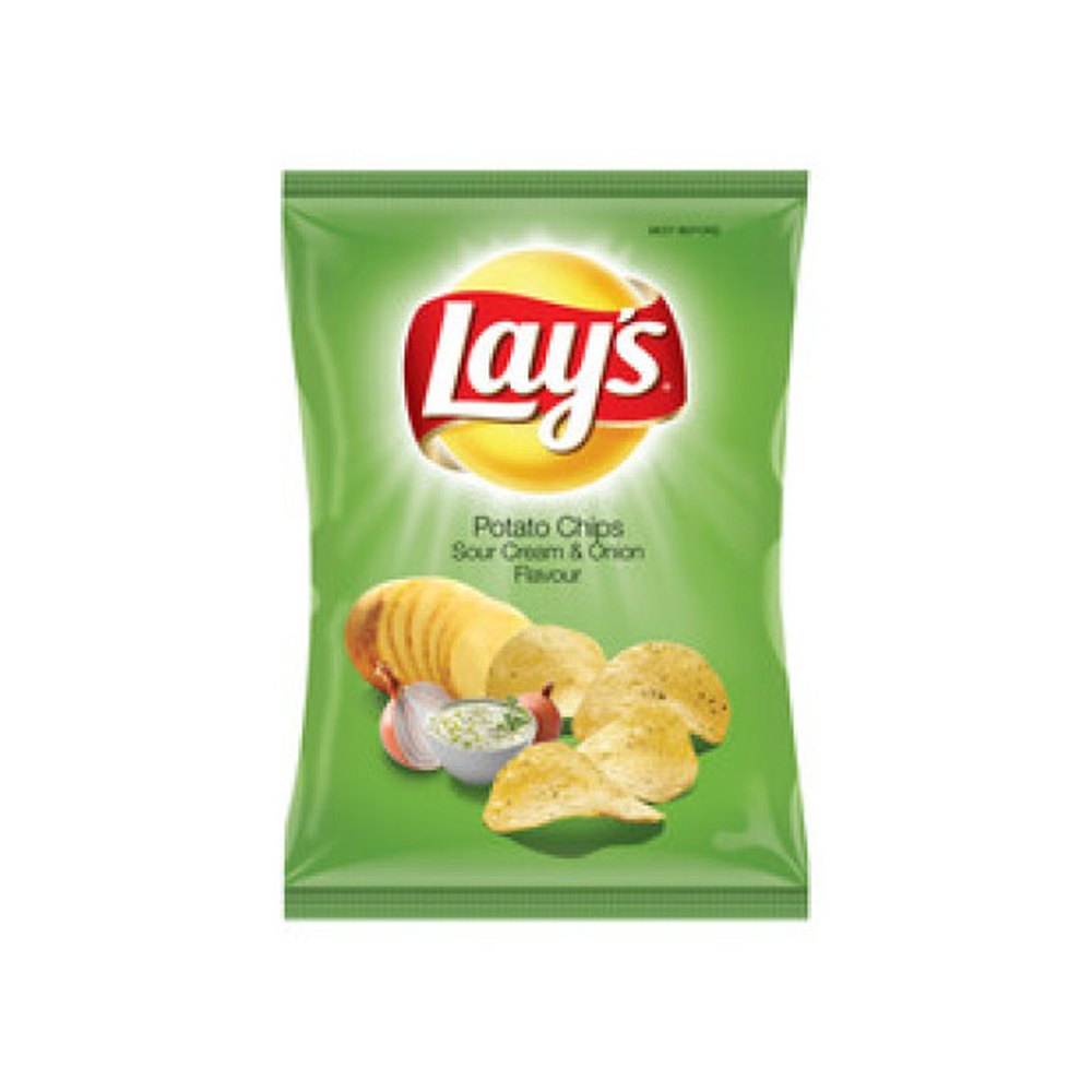 120g Lays Sour Cream & Onion P/Chips — 12 units