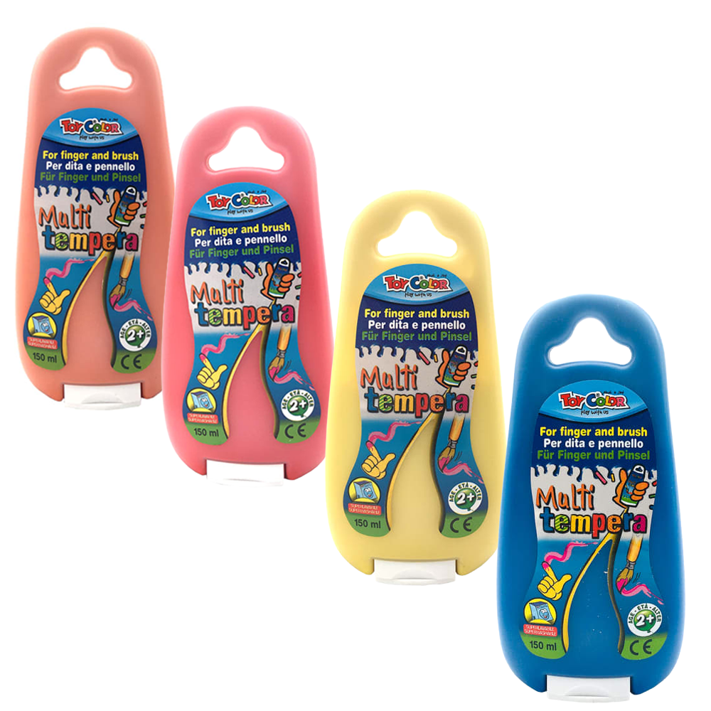 Superwashable Tempera Paint Pack: 4 x 150ml Squeezy Bottles