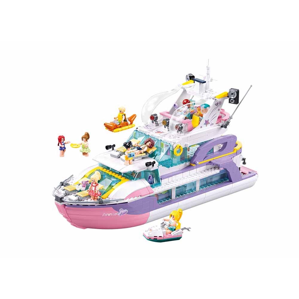 Sluban Building Set: Girls Dream - Yacht - 1108pcs