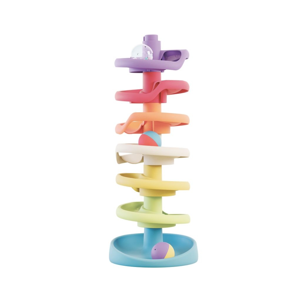 Eco-Friendly Spiral Tower Ball Run Baby Toy